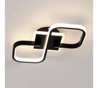 COMELY Modern LED Ceiling Light, 36W Square LED Ceiling Light, Black, 4500K in Black COMELY Black