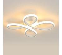 Comely Modern LED Ceiling Lights, 30W Creative Flower Shaped LED Ceiling Lamp, Acrylic White Ceiling Lighting Fixture for Living Room Bedroom Kitchen Balcony Corridor, Warm White 3000K