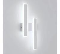 Comely Modern LED Wall Lamp, 32W LED Wall Lights Indoor, White Acrylic Wall Sconce Lights for Bedroom Living Room Office Hallway, Cool White 6500K