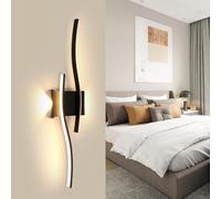 Comely Modern LED Wall Light Indoor, 20W Black Line Wall Lampe 3000K Warm White, Long Wall Sconce for Bedroom Living Room Kitchen Hallway