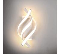 Comely Modern LED Wall Light Indoor, 22W Spiral Wall Lamps for Bedroom, White LED Wall Sconce Lights Acrylic for Bedroom Living Room Hallway Stairs Hotel, Warm White 3000K