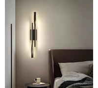 Comely Modern LED Wall Lights Indoor, 16W Wall Lamp Warm White 3000K, Black Wall Sconce Lights for Bedroom Living Room Corridor Hallway Stairs