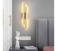 Comely Modern LED Wall Lights Indoor, 3 Colour Temperatures 16W Gold LED Wall LED Lamp, Adjustable Temperature 3000K/4500K/6500K Wall Sconce Lights for Living Room Hallway Bedroom Corridor