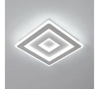 Comely Modern Square LED Ceiling Light, 40W 4500LM Acrylic Ceiling Lamp, White Ceiling Chandelier for Bedroom, Living Room White Light 6500K, 30cm
