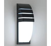 Comely Outdoor Wall Light, 12W Black Outdoor/Indoor Wall Lantern IP65 Waterproof, Aluminum Wall Sconce Lamp Fixtures for Porch Front Door Patio Garden, Cool White 6500K