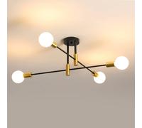 COMELY Sputnik Ceiling Light, Vintage 4 Lights Ceiling Lamp E27, Black Gold COMELY Multicolor
