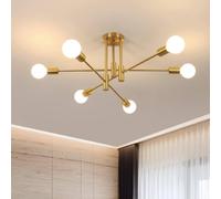 COMELY Sputnik Ceiling Lights, 6-Light Gold Adjustable Modern Ceiling Lights COMELY Gold