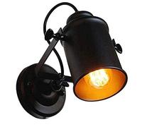 Comely Vintage Industrial Wall Light Black Retro LED Ceiling Spotlight Adjustable Wall Sconce Metal Edison Wall Lighting Night Spot Lights,Flush Mount Lamp E27 Bulb Base