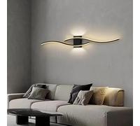 Comely Wall Sconce Light Indoor, Black Modern LED Wall Lamp 27W 3000LM, Warm White 3000K, Aluminium LED Wall Lights for Living Room Bedroom Hallway Dining Room Staircase