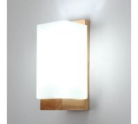 Comely Wooden Wall Lights Indoor, E27 Minimalist Design Wall Lamp Glas