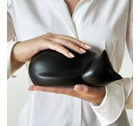 Comemori Sleeping cat funeral urn, Black