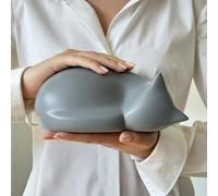 Comemori Sleeping cat funeral urn, Gray