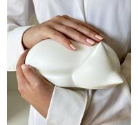 Comemori Sleeping cat funeral urn, White