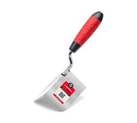 COMENSAL External Corner Trowel - Outdoor Corner Trowel - Plastering Trowel - Stainless Steel External Corner Trowel - Non-Slip Soft Grip - Made in EU