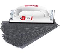 COMENSAL Hand Sander - Sanding Block - Drywall Hand Sander - for an Even Finish - Sandpaper Set - Made in EU - 4.1x9.0 Inch