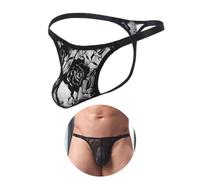 comeondear Men's Sexy Thong Underwear Bulge Pouch Jock Straps for Men Low Rise T Back G String Lingerie Breathable Sissy Outfits Mankini S-XXL
