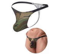 comeondear Men's Sexy Thong Underwear Bulge Pouch Jock Straps for Men Low Rise T Back G String Lingerie Breathable Sissy Outfits Mankini S-XXL