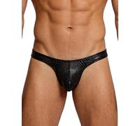 comeondear Men's Thongs Snake/Leopard Print Jock Strap for Men S-XXL | Stretch Waistband, Low Rise G-String, Sexy Male Lingerie Underwear, Pouch Bikini Panties