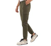 COMEOR Cargo Trousers Men's Stretch Relaxed Fit - Chino Trousers Cotton Men's Cargo Outdoor Trousers Hiking Trousers Baggy Leisure with 6 Pockets & Drawstring, khaki, S