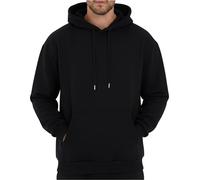 COMEOR Hoodie for Men - Cotton Lightweight Pullover Sweatshirt, Thin Hooded Top, Casual Everyday Long Sleeve Hoodie Black