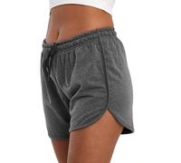 COMEOR Ladies' Loose Fit Cotton Shorts - Women's Summer Casual Lounge Short, Workout Jogging Athletic Gym Wear, Running Yoga Sports Pyjama Bottoms (Dark Grey, XL)
