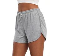COMEOR Ladies' Loose Fit Cotton Shorts - Women's Summer Casual Lounge Short, Workout Jogging Athletic Gym Wear, Running Yoga Sports Pyjama Bottoms (Grey, S)