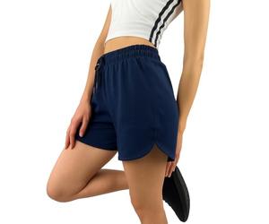 COMEOR Ladies' Loose Fit Cotton Shorts - Women's Summer Casual Lounge Short, Workout Jogging Athletic Gym Wear, Running Yoga Sports Pyjama Bottoms (Navy, L)