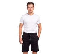 COMEOR Men's Bermuda Shorts, Black, Size L - Cotton Blend Sports Trousers for Running, Hiking, Gym, Training, Jogging, Summer, Casual Wear