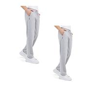 COMEOR Men's Jogging Bottoms Cotton Sweatpants - Long Sports Trousers Men's Jogger Training Trousers Men's Relaxing Trousers, 2 Pack Light Grey, 5XL