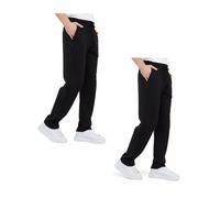 COMEOR Men's Jogging Bottoms Cotton Sweatpants - Long Sports Trousers Men's Jogger Training Trousers Men's Relaxing Trousers, Black, L