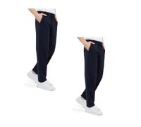COMEOR Men's Jogging Bottoms Cotton Sweatpants - Long Sports Trousers Men's Jogger Training Trousers Men's Relaxing Trousers, 2 Pack Dark Blue, XXXXXXL