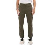 COMEOR Men's Stretch Relaxed Fit Cargo Pants - Chino Cotton Men's Cargo Outdoor Pants, Hiking Pants, Baggy Leisure with 6 Pockets & Drawstring, khaki, M