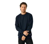 COMEOR Men's Sweatshirt, Plain Casual Jumper, Classic Crewneck Cotton Sweater Dark Blue