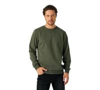 COMEOR Men's Sweatshirt, Plain Casual Jumper, Classic Crewneck Cotton Sweater Khaki