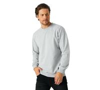 COMEOR Men's Sweatshirt, Plain Casual Jumper, Classic Crewneck Cotton Sweater Light Grey