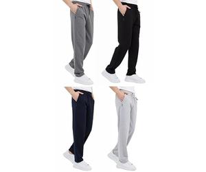 COMEOR Men's Thin Lightweight Breathable Cotton Straight Leg Jogging Pants, Long Sweatpants, Men's Jogger Training Trousers, Relaxing Tracksuit Bottoms