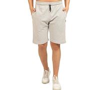 COMEOR Sports trousers, men's short trousers, men's shorts, short jogging bottoms, men's running shorts, men's summer cotton training trousers, Bermuda shorts, fitness trousers, gray, XXL
