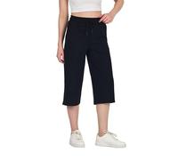 COMEOR Women's 3/4 Jogging Bottoms, Sports Trousers, Short Capri Shorts, Bermuda Training Trousers, 3/4 black, L