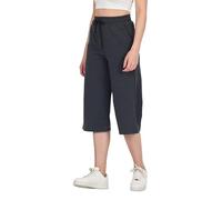 COMEOR Women's 3/4 Jogging Bottoms, Sports Trousers, Short Capri Shorts, Bermuda Training Trousers, 3/4 dark grey, XL