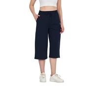 COMEOR Women's 3/4 Jogging Bottoms, Sports Trousers, Short Capri Shorts, Bermuda Training Trousers, darkblue, M