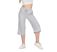 COMEOR Women's 3/4 Jogging Bottoms, Sports Trousers, Short Capri Shorts, Bermuda Training Trousers, lightgrey, XL