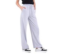 COMEOR Women's Jogging Bottoms, Sports Trousers, Long Cotton Training Trousers, Loose Sweatpants with Elastic Waist and Straight Leg, lightgrey, S
