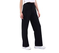 COMEOR Women's Jogging Bottoms, Sports Trousers, Long Cotton Training Trousers, Loose Sweatpants with Elastic Waist and Straight Leg, black, L