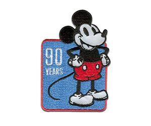Comercial Mercera Disney © Mickey Mouse 90 Years 03 Nineties Special Edition - Iron On Patches Adhesive Emblem Stickers Appliques, Size: 1.97 x 2.95 Inches