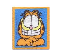 Comercial Mercera Garfield Laughing Iron-on Patch 5,4 x 6,2 cm for Adults Kids with Comic Cat Cult Fan, Clothing Jeans Denim Birthday Gift