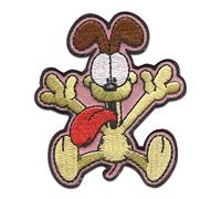 Comercial Mercera Garfield Oldie Comic Cat Embroidered - Iron On Patches Adhesive Emblem Stickers Appliques, Size: 6 x 6,4 cm