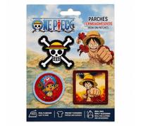COMERCIAL MERCERA Iron-On Patches for Clothing One Piece, Pack of 3 Pieces | Iron-on backing, Jolly Roger, Monkey D. Luffy, Tony Tony Chopper with Anime Licence, for Jackets, Backpacks