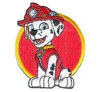 Comercial Mercera Paw Patrol Marshall Iron-on Patch 7,5 x 6 cm for Kids with Super Pups Dog Hero Adventure, Clothing Jeans Denim Birthday Gift