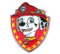 Comercial Mercera Paw Patrol Marshall Iron-on Patch 7 x 6 cm for Kids with Super Pups Dog Hero Adventure, Clothing Jeans Denim Birthday Gift