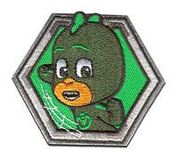 Comercial Mercera PJ Masks Gekko Iron-on Patch 6,7 x 6,7 cm for Kids with Superhero Licence Statement Original, Clothing Jeans Denim Birthday Gift